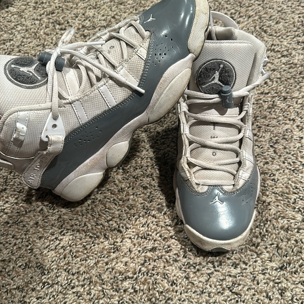 Jordan 7y wild grey and white